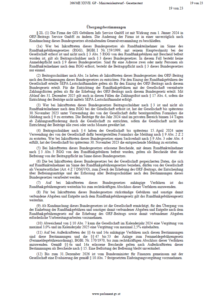 Das steht WIRKLICH im ORF-Gesetz