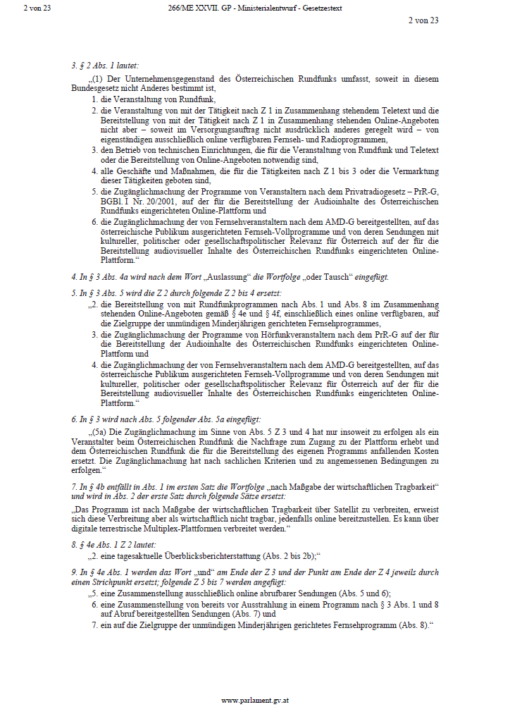 Das steht WIRKLICH im ORF-Gesetz