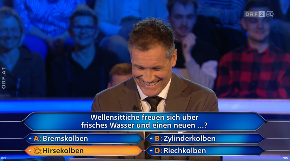 ORF-Star Assinger provoziert bei Millionenshow: ''Haben Sie einen Vogel?''