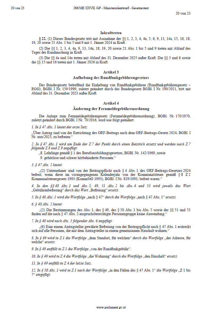 Das steht WIRKLICH im ORF-Gesetz