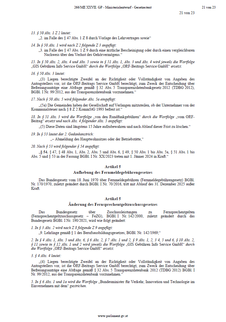 Das steht WIRKLICH im ORF-Gesetz