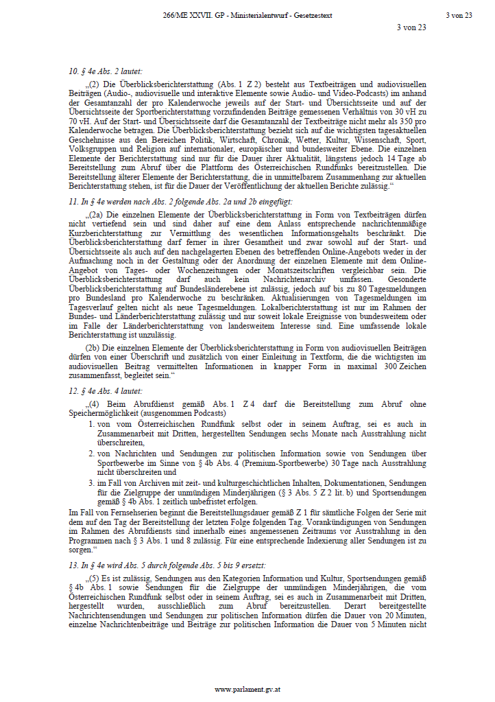 Das steht WIRKLICH im ORF-Gesetz