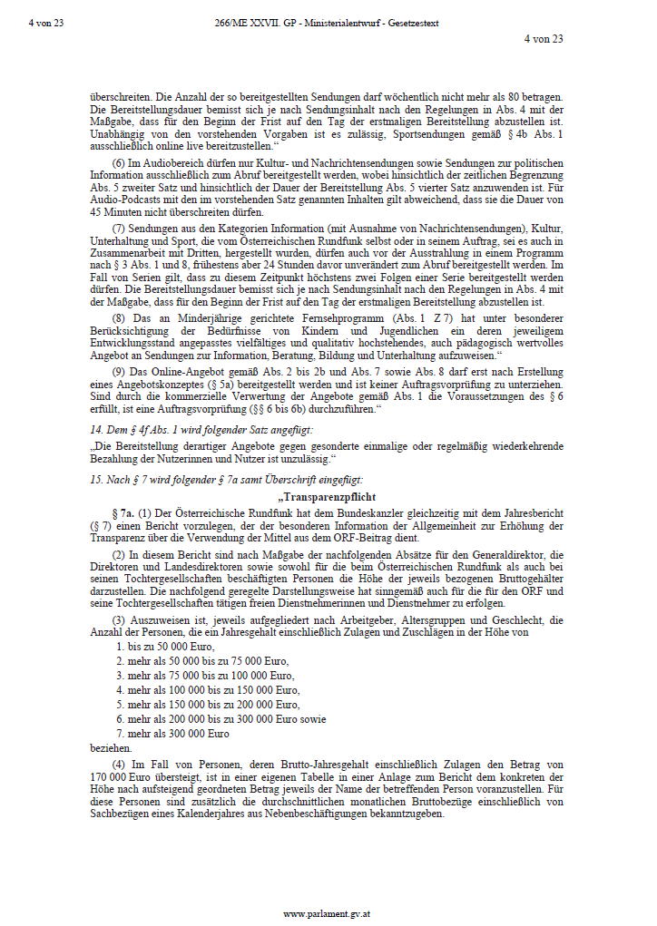 Das steht WIRKLICH im ORF-Gesetz