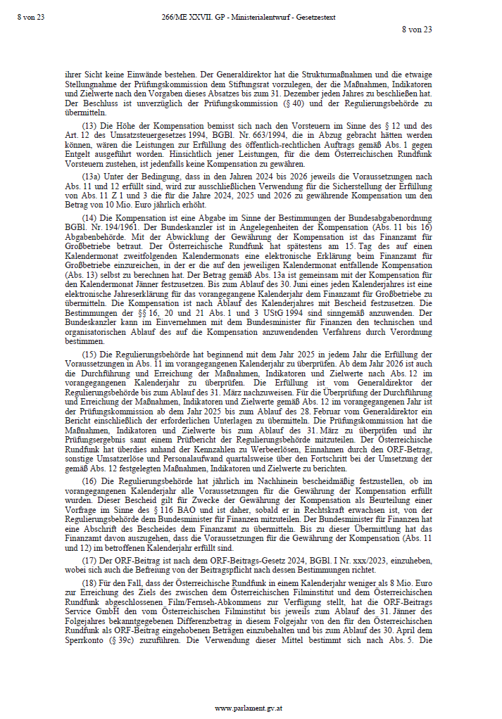 Das steht WIRKLICH im ORF-Gesetz