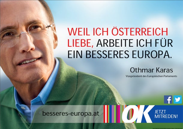 Othmar Karas Wahlplakat
