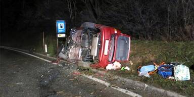 Crash bei Oberwart: Fünf Verletzte