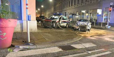 Betrunkener rammte Polizeiauto in Wien