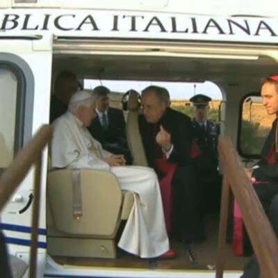 Mit dem Hubschrauber verließ der Papst den Vatikan 