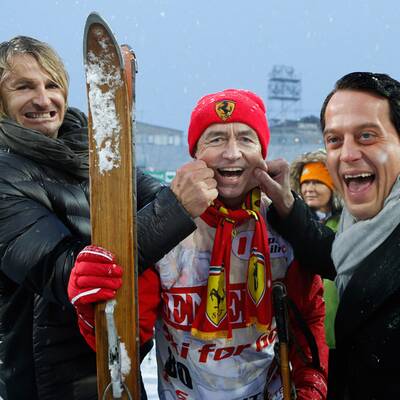 So waren die Promis am Steilhang unterwegs