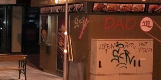 Rapid Schriftzüge Wien Festnahme