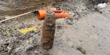 Kriegsrelikt bei Kanalarbeiten gefunden
