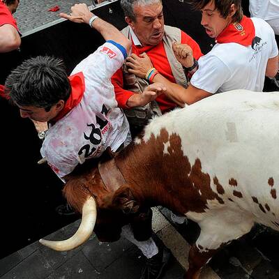 Stierhatz in Pamplona