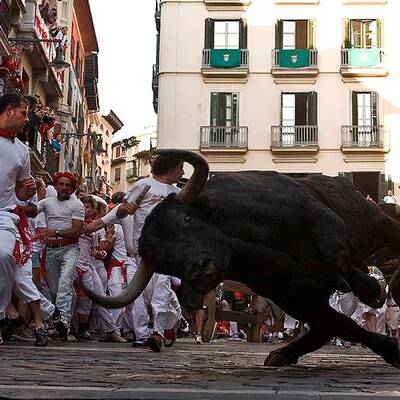 Stierhatz in Pamplona