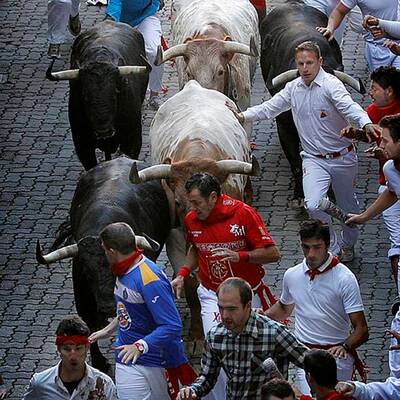 Stierhatz in Pamplona