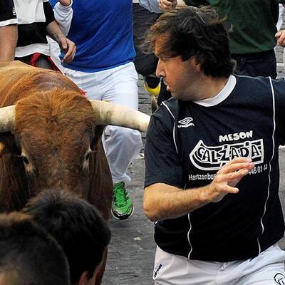 Stierhatz in Pamplona