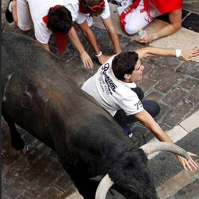 Stierhatz in Pamplona