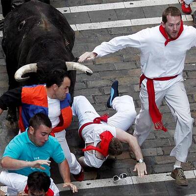 Stierhatz in Pamplona