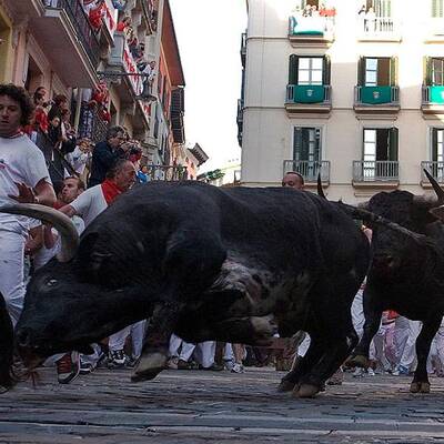 Stierhatz in Pamplona