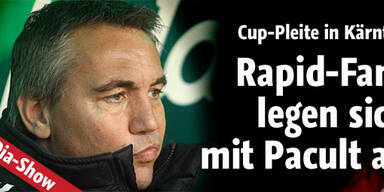 Rapid-Fans legen sich mit Pacult an