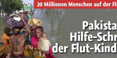Hilfeschrei der Flut-Kinder