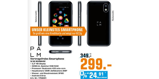 Cooles Mini-Smartphone bei Saturn zum Kampfpreis