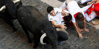 Stierhatz in Pamplona