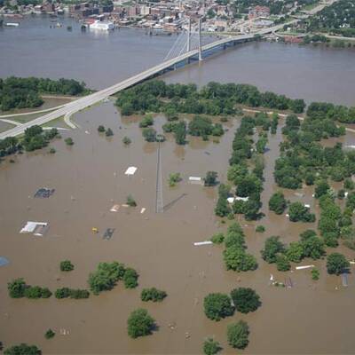 Die Deiche brechen am Mississippi