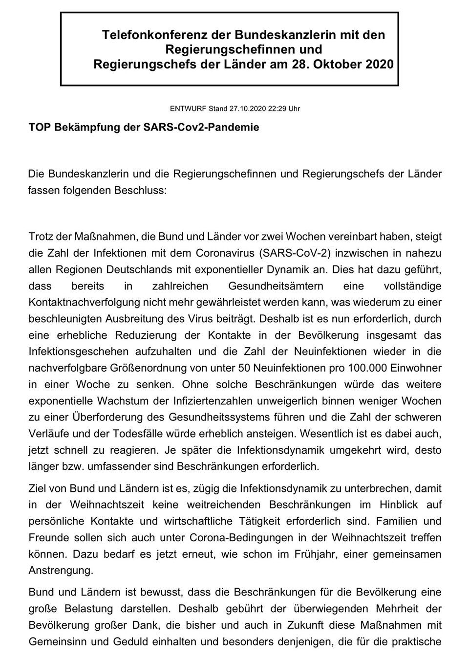 Lockdown-Papier: Das plant Merkel mit Deutschland