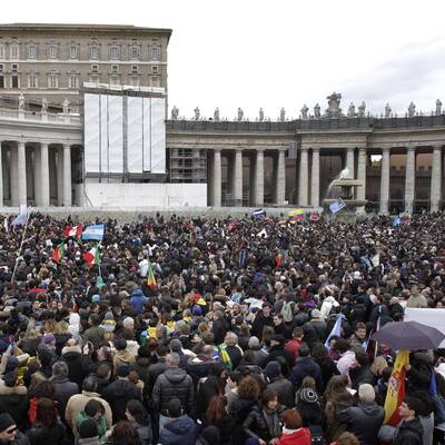 Das erste Angelusgebet des Papstes