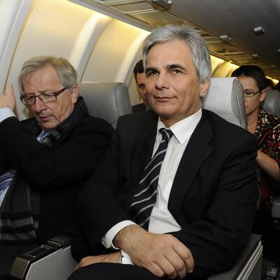 Fischer, Faymann und Spindelegger am Weg nach Rom