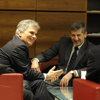 Fischer, Faymann und Spindelegger am Weg nach Rom