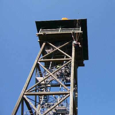 Der 43-Jährige baumelte in 30 Meter Höhe