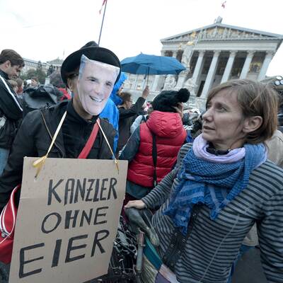Kundgebung vor dem Parlament