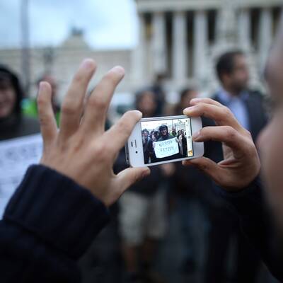 Kundgebung vor dem Parlament
