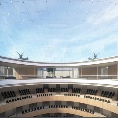 Im Zentrum steht der neue Plenar-Saal