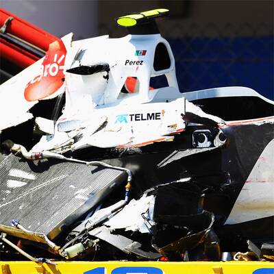 Schwerer Unfal von Perez im Monaco-Qualifying