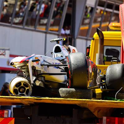 Schwerer Unfal von Perez im Monaco-Qualifying