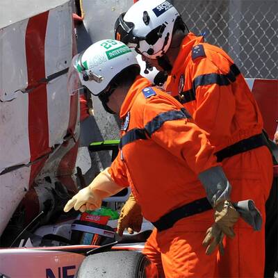 Schwerer Unfal von Perez im Monaco-Qualifying