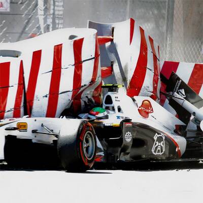 Schwerer Unfal von Perez im Monaco-Qualifying