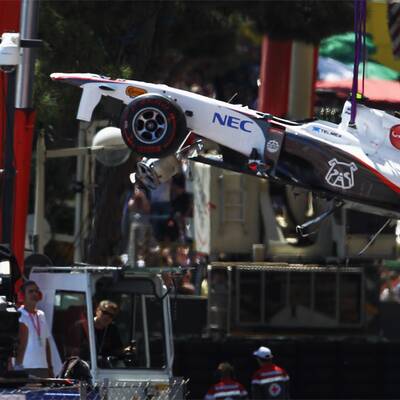 Schwerer Unfal von Perez im Monaco-Qualifying