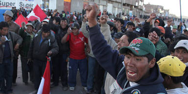 Peru, Mine, Proteste