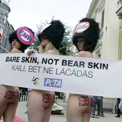 Demo in Riga gegen Tierquälerei