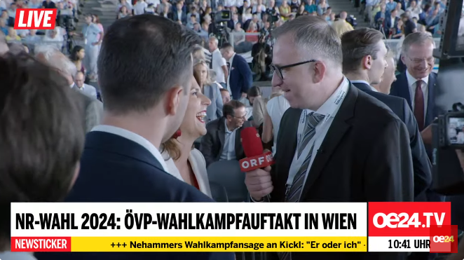 Peter Klien mit Karoline Edtstadler