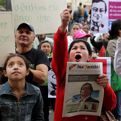 Ex-Bürgermeister Gustavo Petro hatte seine Anhänger über Twitter aufgerufen