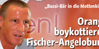 Orange boykottieren Fischer-Angelobung