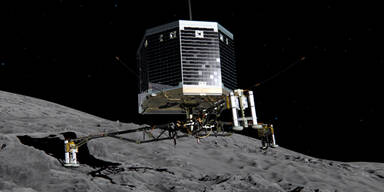 Rosetta: Philae steht auf Abhang 