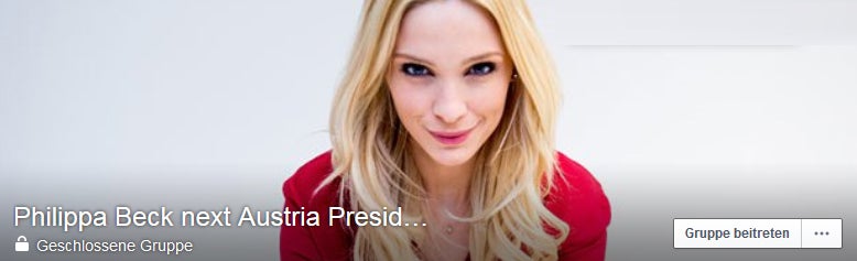 Facebook-Gruppe will Strache-Freundin als Präsidentin