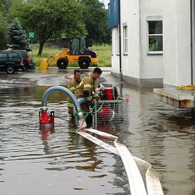 Hochwasser in Lamprechtshausen