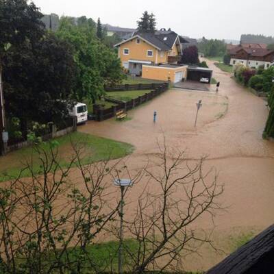 Hochwasser in Lamprechtshausen