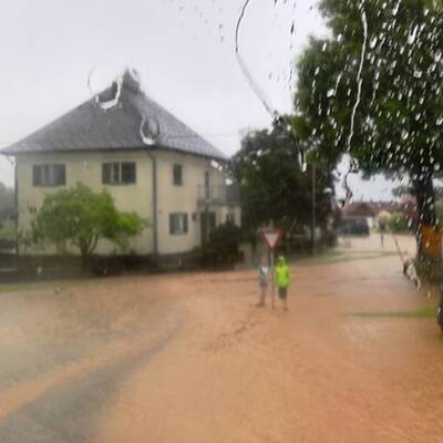 Hochwasser in Lamprechtshausen